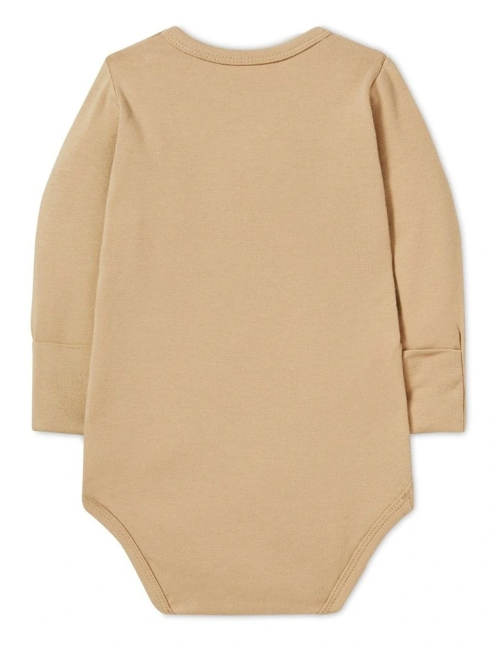 Hot Sale ❤️ Seed Heritage Organic Mitten Bodysuit In Natural 🔥 - Image 2