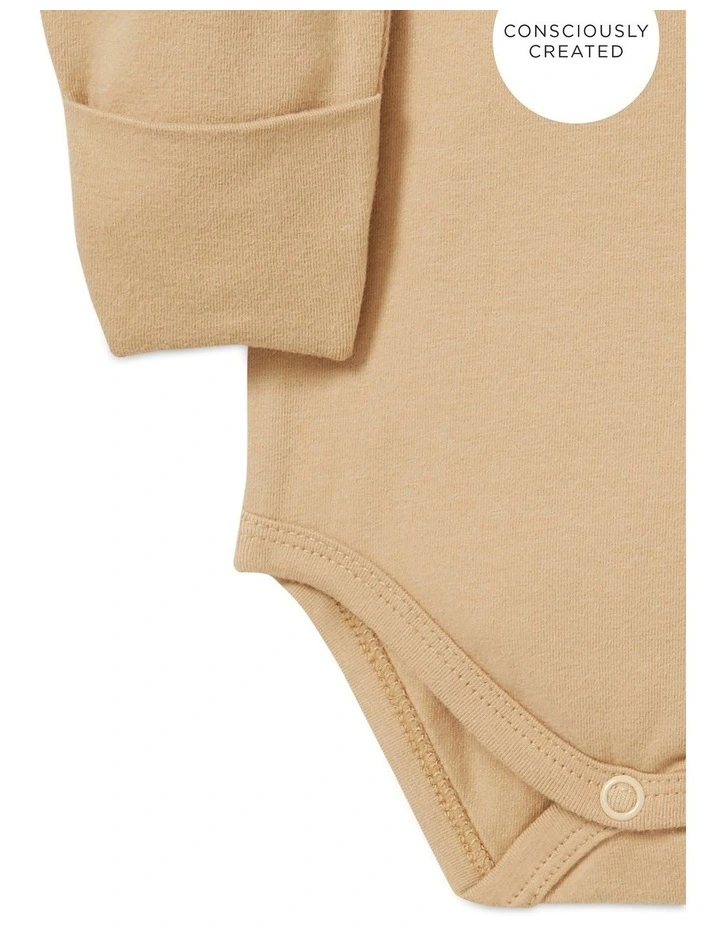 Hot Sale ❤️ Seed Heritage Organic Mitten Bodysuit In Natural 🔥 - Image 3