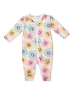 Budget ⌛ Marquise 👧 Girls Long Sleeve Poppy Fields Zipsuit In Floral Multi 🛒