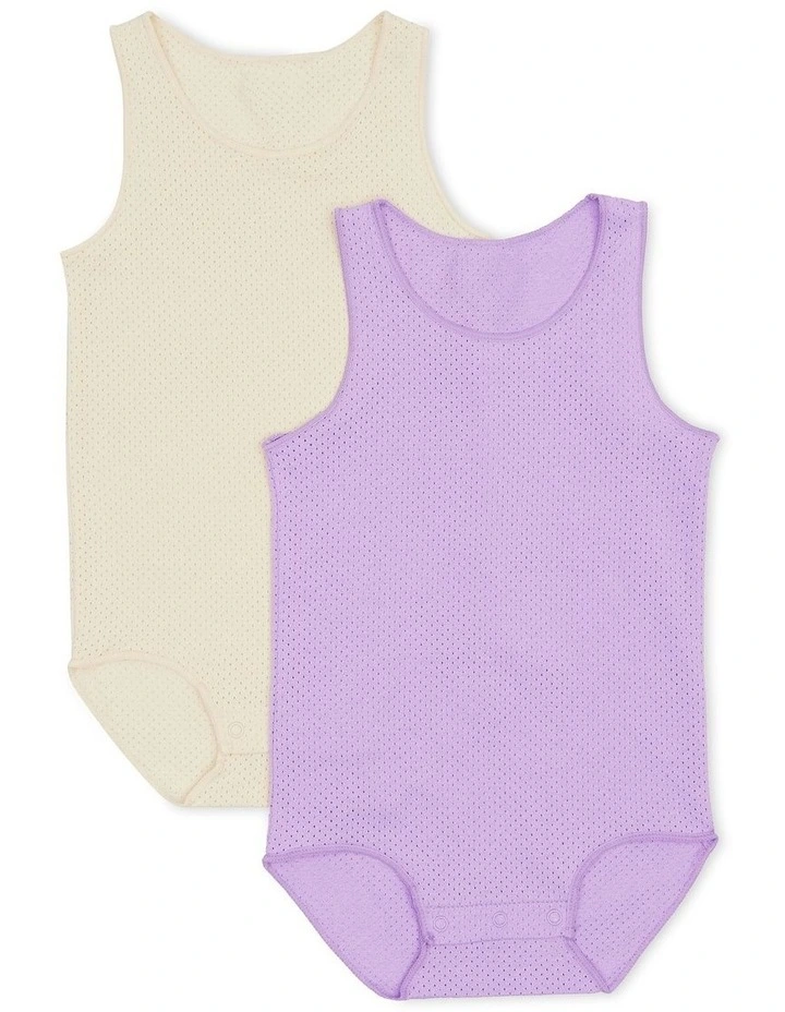 Outlet π Bonds Wondercool Eyelet Singletsuit 2 Pack Multi π