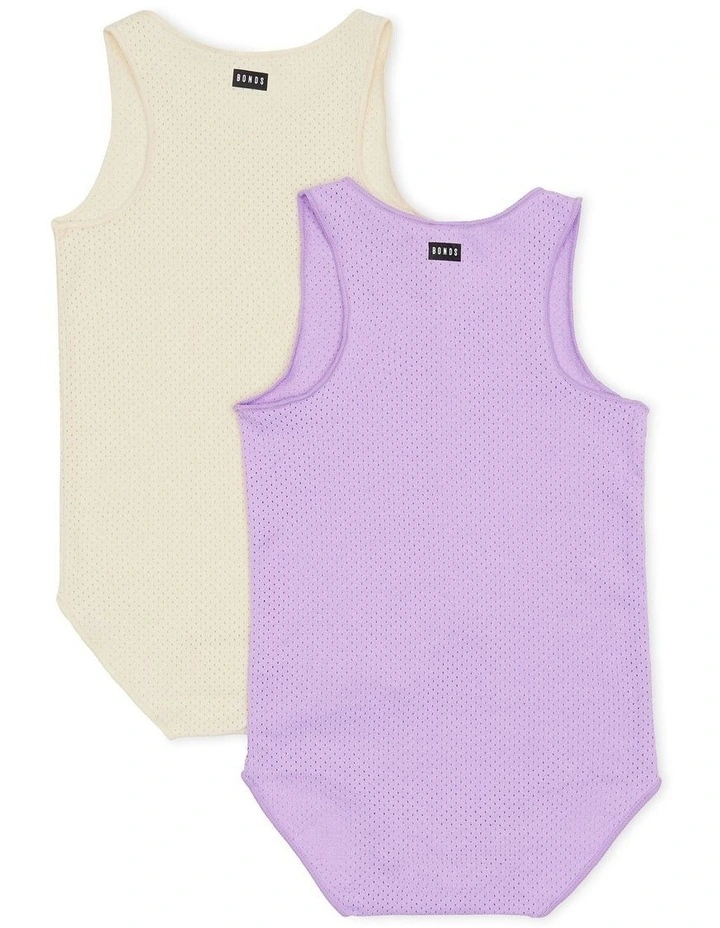 Outlet π Bonds Wondercool Eyelet Singletsuit 2 Pack Multi π - Image 2