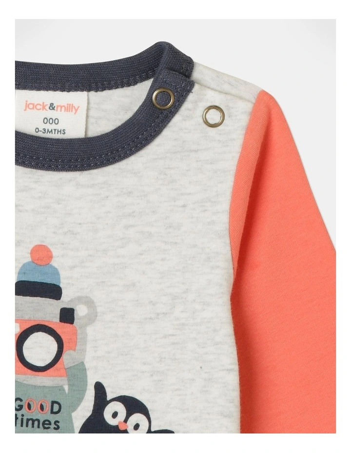 Discount π Jack & Milly Henry Long Sleeve Knit Bodysuit In Grey Marle π - Image 3