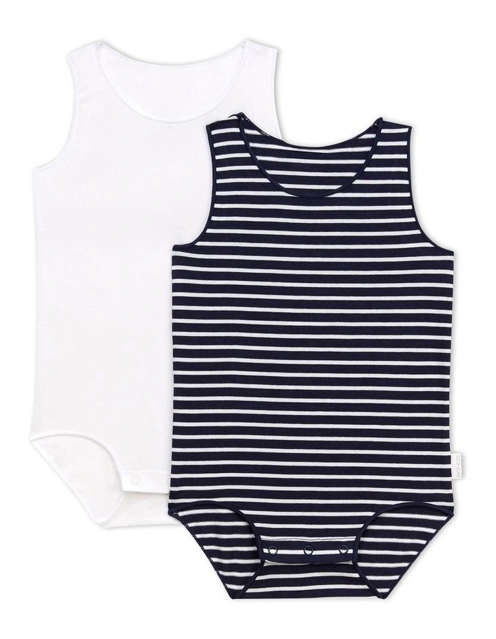 Best Pirce π€© Bonds Wonderbodies Singletsuit 2 Pack In Black Sea/White Stripe π