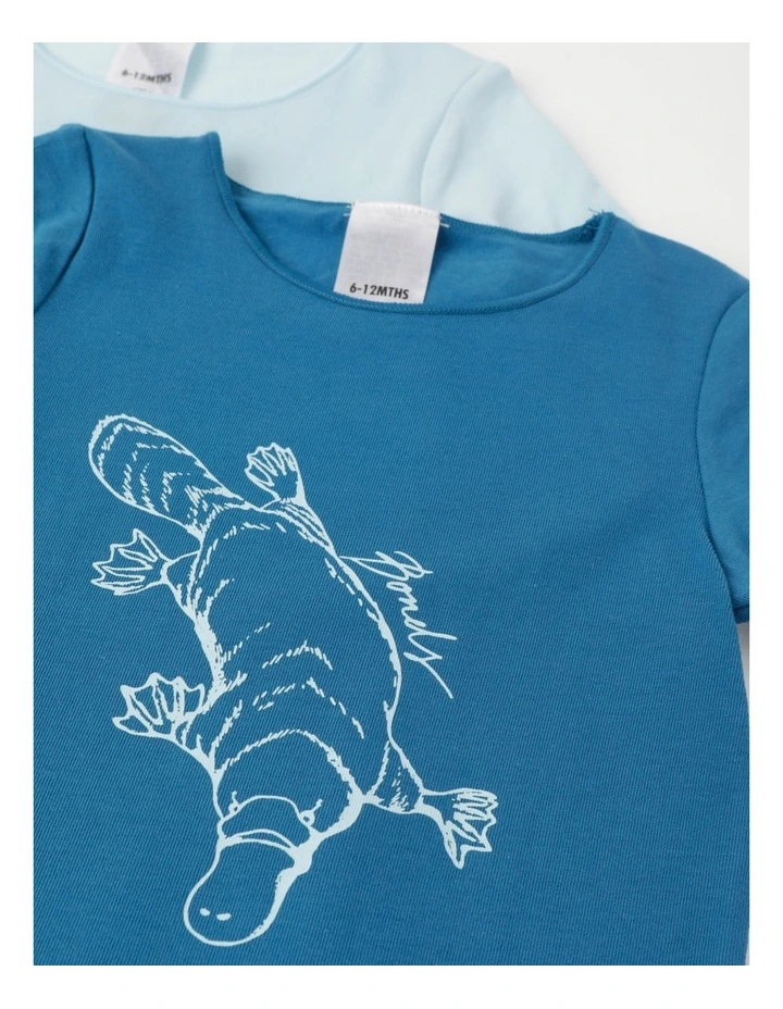 Outlet π Bonds Wonderbodies Long Sleeve Bodysuit 2 Pack In Blue Multi π - Image 2