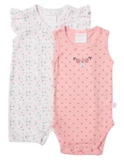 Brand new ⌛ Marquise Butterfly Romper And Bodysinglet 2 Pack In Pink 😀