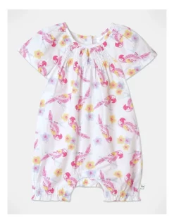 Hot Sale ⌛ Sprout Parrot Shirred Romper In White 👏