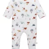 Best Pirce ???? Bebe Dino Organic Long Sleeve Romper White ????