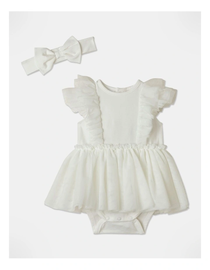 Promo π Origami Sky Double Ruffle Frill Bodysuit In White β€οΈ