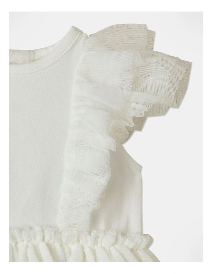 Promo π Origami Sky Double Ruffle Frill Bodysuit In White β€οΈ - Image 2
