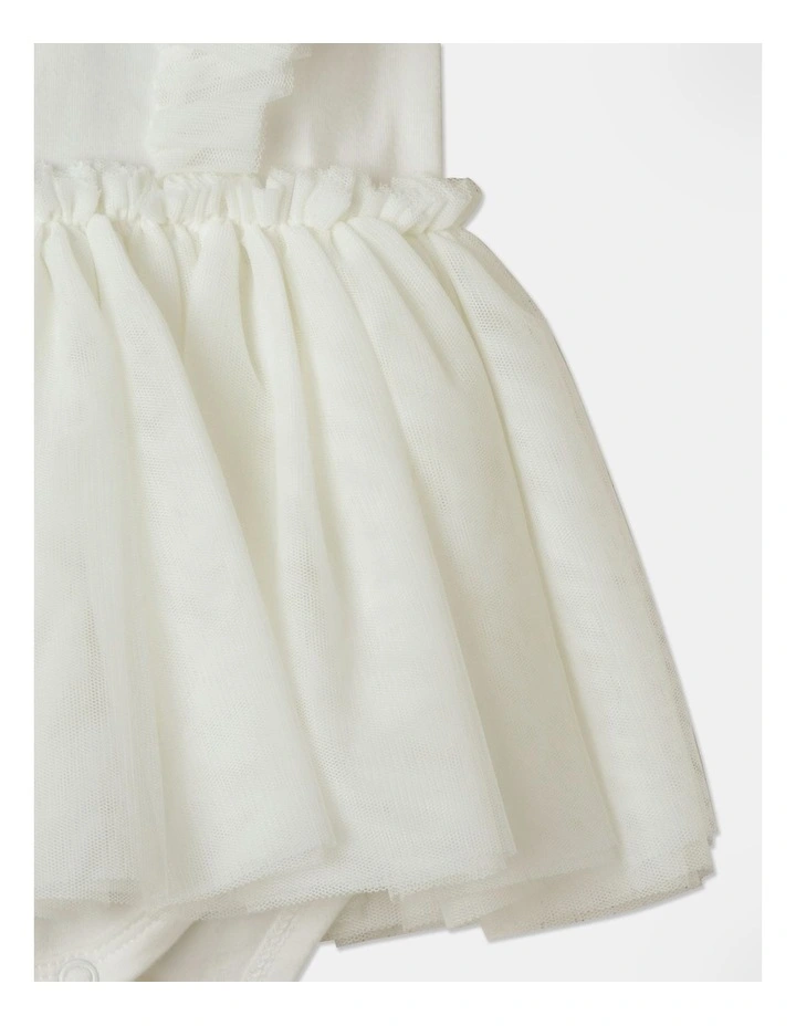 Promo π Origami Sky Double Ruffle Frill Bodysuit In White β€οΈ - Image 3