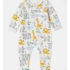 Buy 🥰 Sprout Essentials Jungle Animals Coverall In White 💯