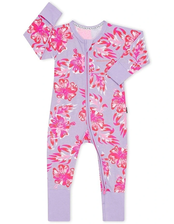 Budget π Bonds Zip Wondersuit π Summer High HiBiscus In Violet Rules π