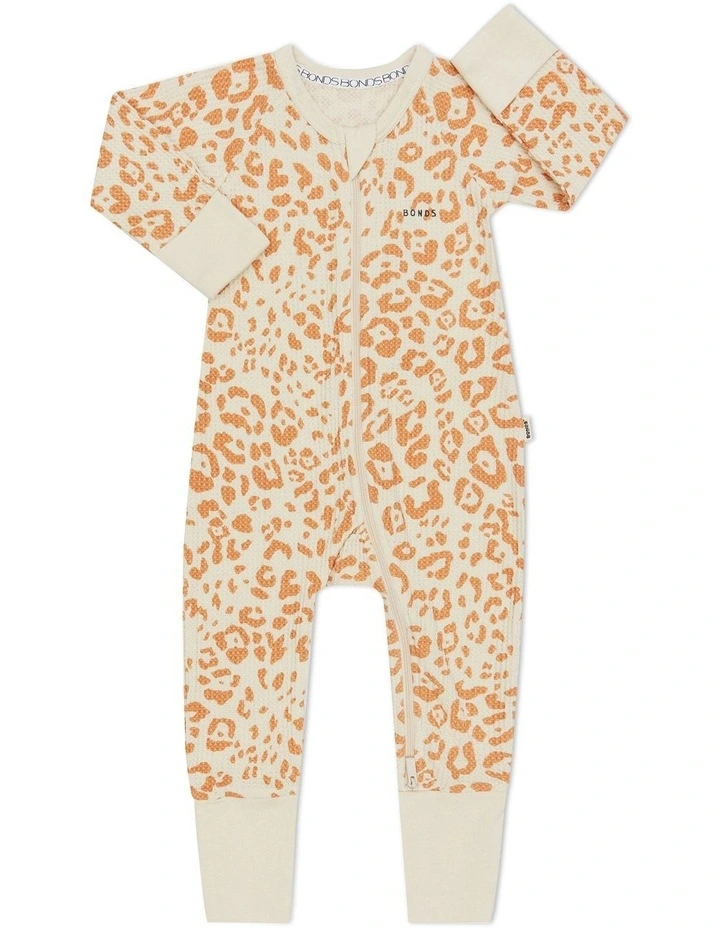 Outlet π Bonds Waffle Zip Wondersuit In Sesame Seed Beige π