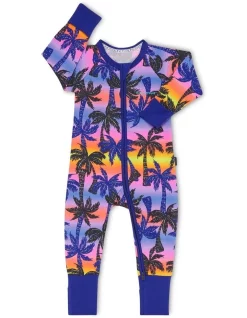 Promo ❤️ Bonds Zip Wondersuit In Sunset Palm Navy 🎉