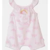 Coupon 😍 Sprout Woven Rainbow Romper In Light Pink ⌛