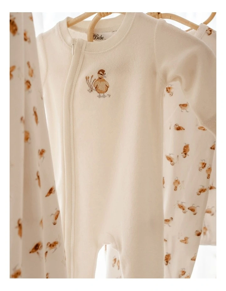 Best deal π Bebe Jesse Long Sleeve Zip Onesie In Cream π - Image 4