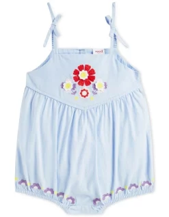 Best Pirce โญ Seed Heritage Embroidered Romper In Baby Blue ๐ฅ