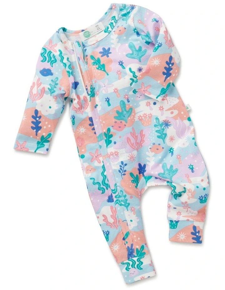 Best reviews of π Little Green & Co Jersey Footless Onesie In Coral Garden π - Image 2