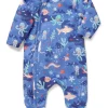 Wholesale ???? Little Green & Co Jersey Footless Onesie In Blue ????