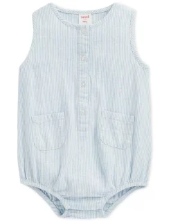 Outlet π Seed Heritage Stripe Romper In Blue β