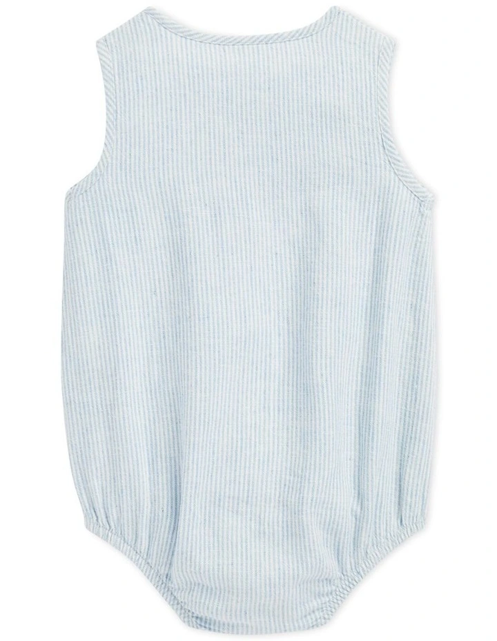 Outlet π Seed Heritage Stripe Romper In Blue β - Image 2