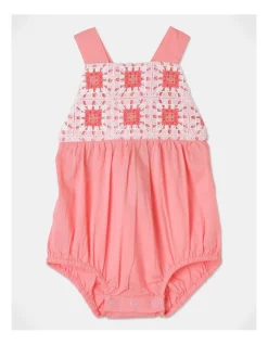 Wholesale β€οΈ Jack & Milly Peri Crochet Romper In Coral β