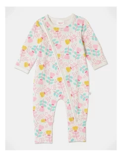 Promo 😀 Sprout Essentials Flowers Coverall In Cream 🎁