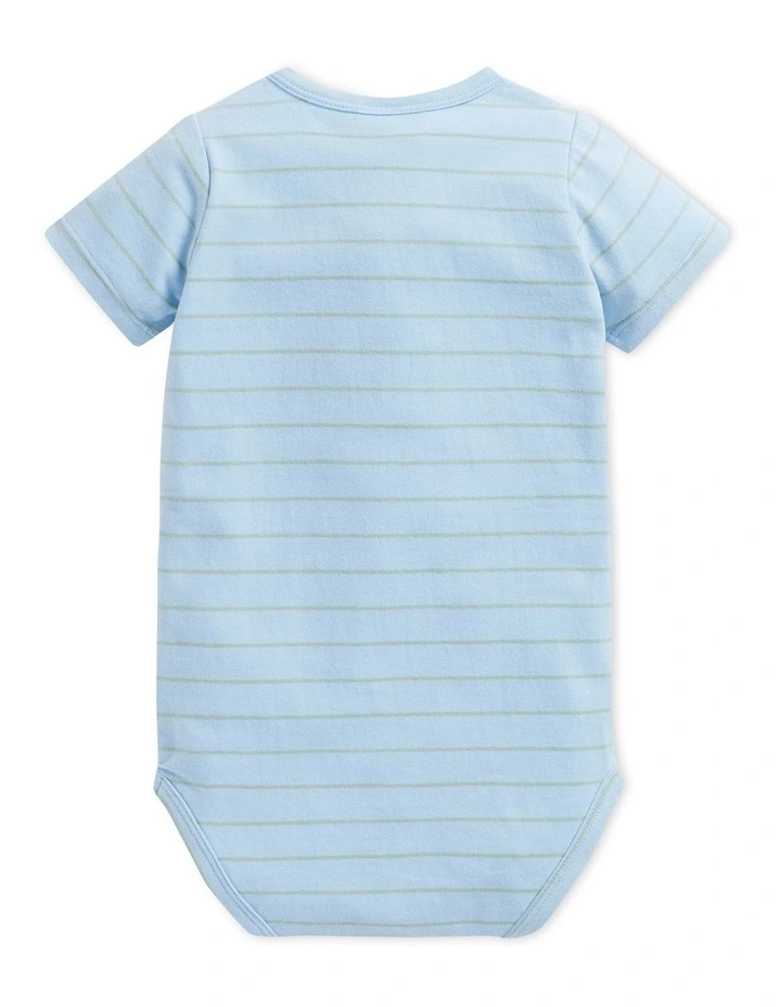 Best reviews of π Seed Heritage Stripe Bodysuit In Water Blue π₯° - Image 2