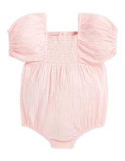 Cheap ✔️ Seed Heritage Textured Cotton Romper In Dusty Rose 🔔