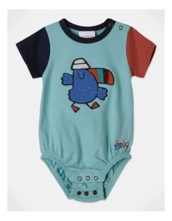 Budget β€οΈ Jack & Milly Spike Short Sleeve Bodysuit In Blue π―