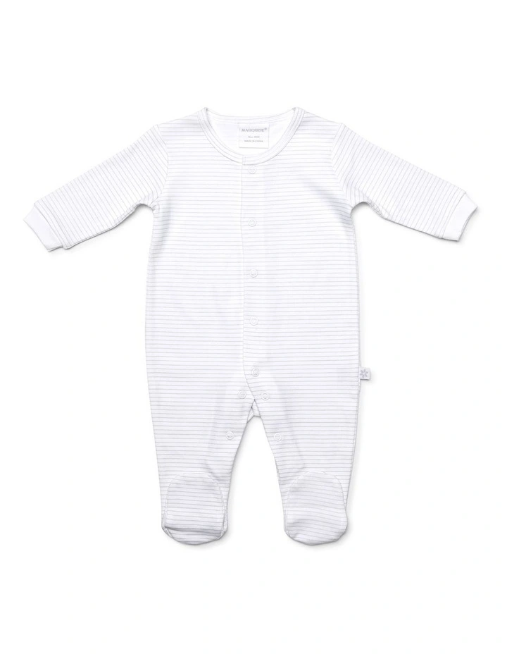 Best Pirce βοΈ Marquise Unisex Footed Studsuit Grey 2 Pack π - Image 3