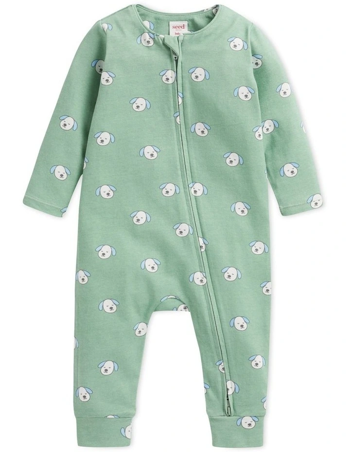 Discount π Seed Heritage Puppy Zipsuit In Gum Leaf π