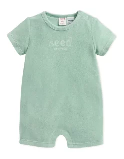 Top 10 β Seed Heritage Terry Logo Jumpsuit In Gum Leaf π