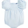 Discount ???? Seed Heritage Textured Cotton Romper In Baby Blue ⭐