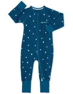 Outlet 🌟 Bonds Poodlette Zip Wondersuit Brushed Spot In Dark Blue 🤩