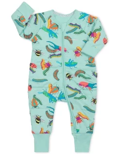 Outlet 🥰 Bonds Padded Zip Wondersuit Print In Mint Green ✔️