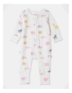 Coupon ✔️ Sprout Essential Safari Animals Coverall 2 Piece Set In White ???? -Jack & Milly shop unnamed file 53