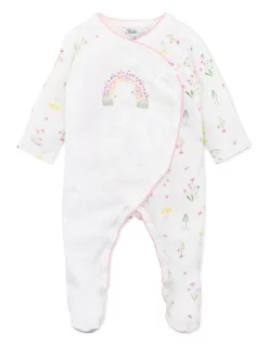 Best Sale π Bebe Hana Long Sleeve Wrap Onesie In White π