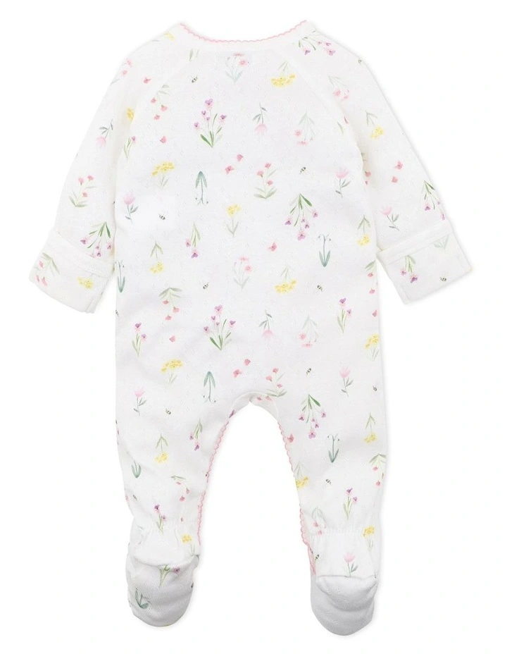 Best Sale π Bebe Hana Long Sleeve Wrap Onesie In White π - Image 2