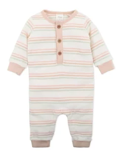 Coupon โค๏ธ Bebe Stripe Terry Long Sleeve Romper In Multi ๐