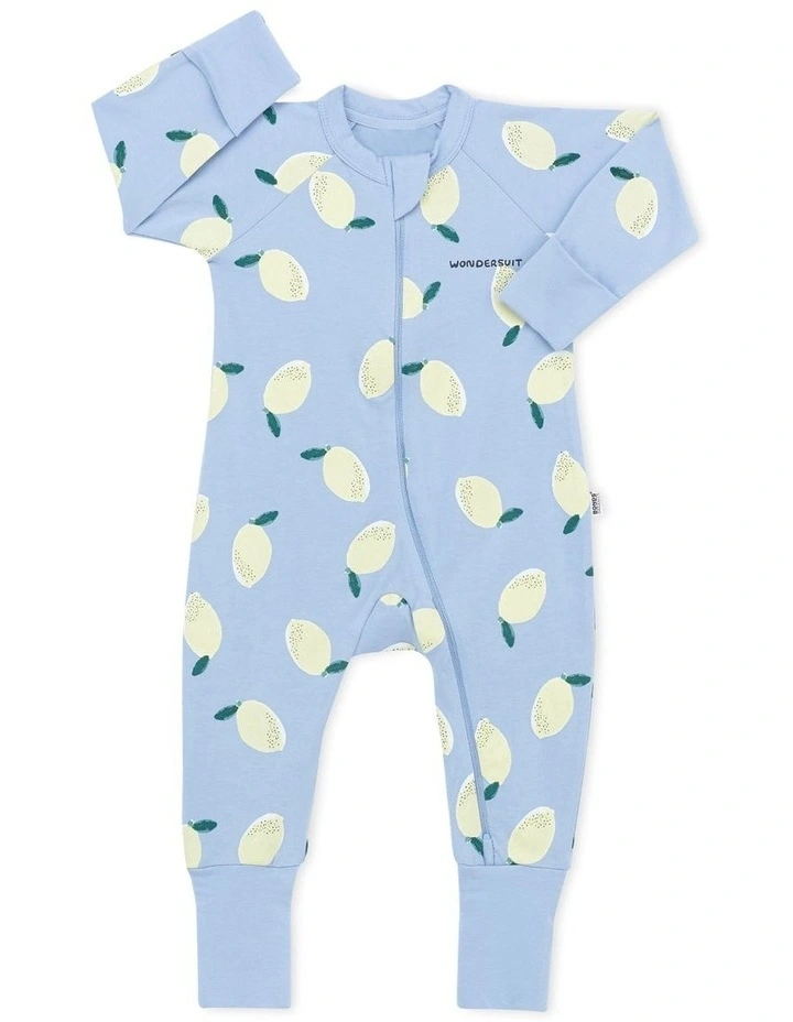 Best Sale β€οΈ Bonds Organic Zip Wondersuit My First In Lemon And Blue π