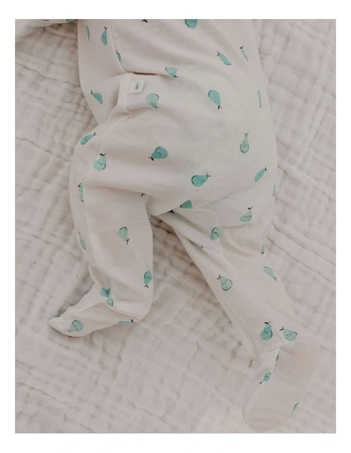 Discount π₯ Little Green & Co Jersey Zip Onesie Ice Pear π - Image 4
