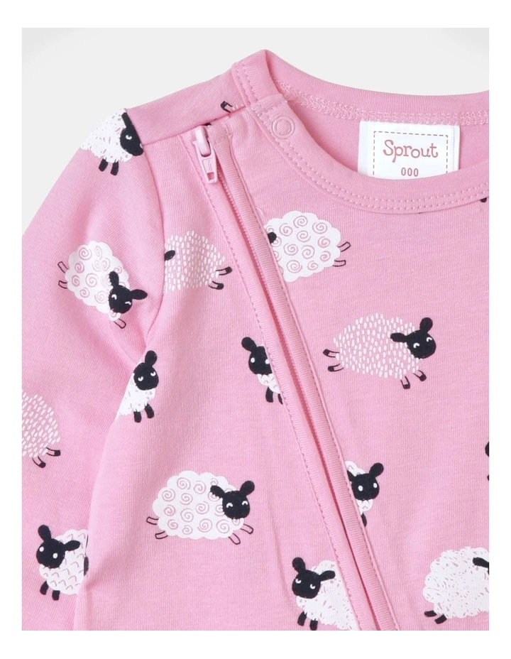Best Pirce π Sprout Essentials Sheep Coverall In Pink π - Image 3