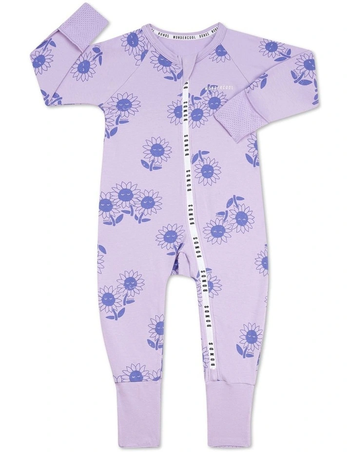 Discount β€οΈ Bonds Wondercool Zip Wondersuit Soft Sunflowers In Purple π