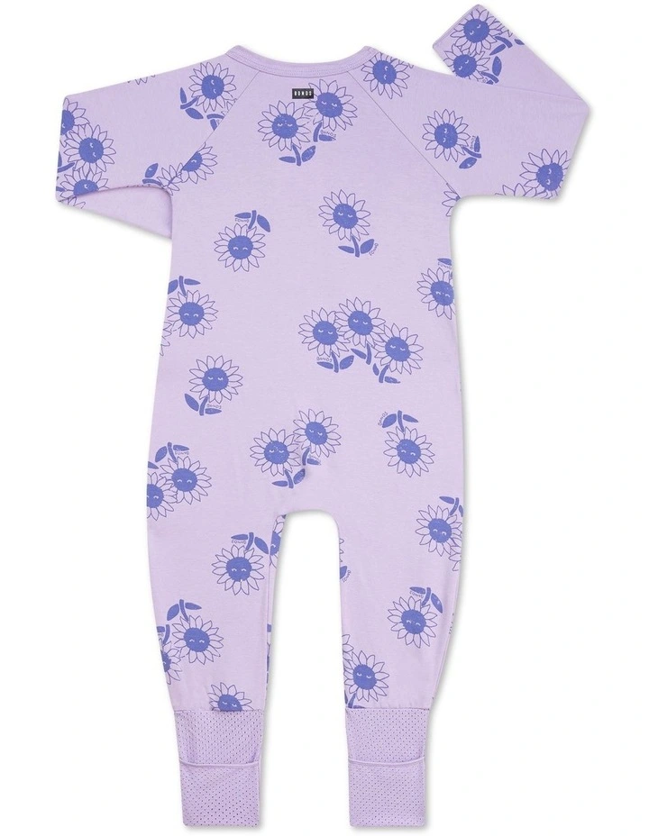 Discount β€οΈ Bonds Wondercool Zip Wondersuit Soft Sunflowers In Purple π - Image 2