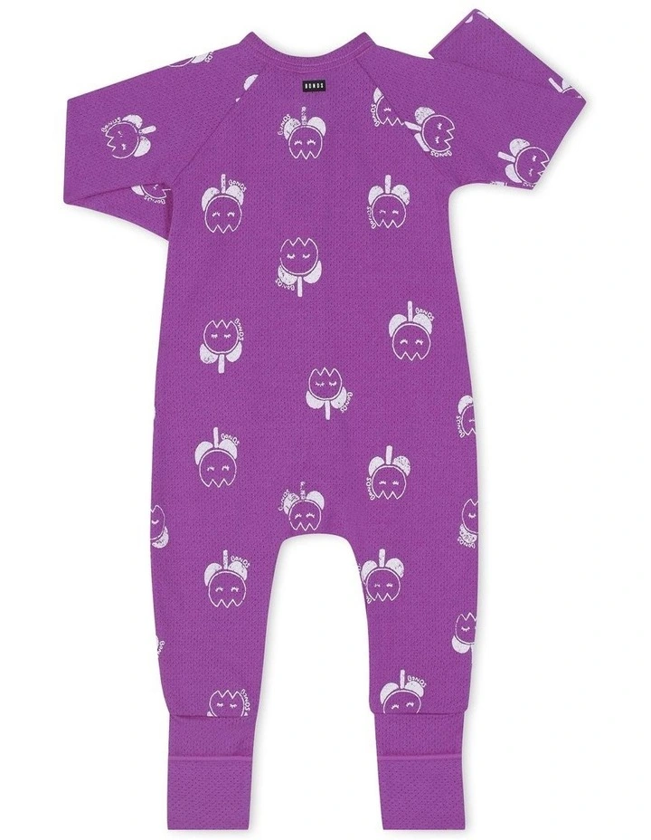 Promo β Bonds Wondercool Eyelet Zip Wondersuit In Tulip Time Sequin Purple β - Image 2