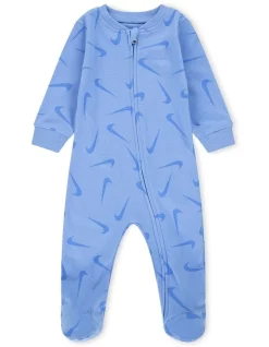 Cheap 🤩 Nike Swooshfetti Footed Coverall In Blue 👏