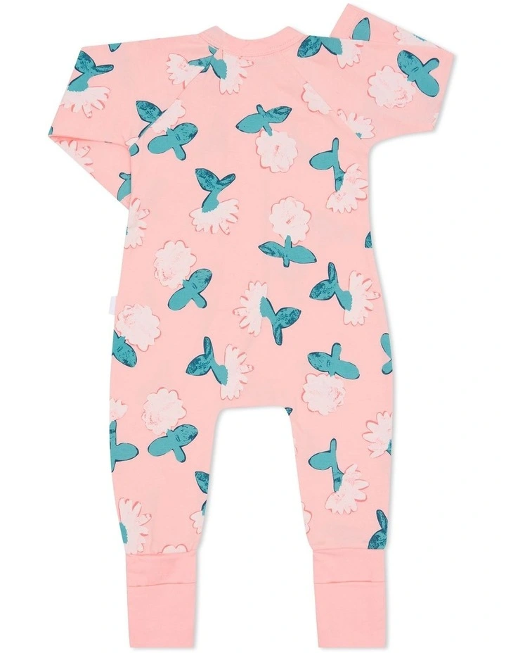 Cheapest β€οΈ Bonds Organic Zip Wondersuit In Sweet Daisy Pink β - Image 2