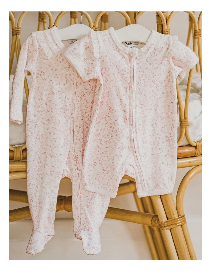 Best Pirce β Bebe Lola Fern Long Sleeve Zip Onesie In Pink βοΈ - Image 4