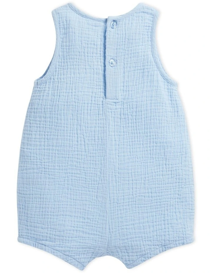 Wholesale β¨ Seed Heritage Pocket Romper In Water Blue π - Image 2